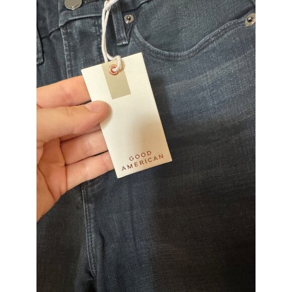 NWT Good American Good Waist Crop Skinny Jeans Dark Wash Size 4 / 27 Womens - Picture 3 of 6